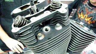 Part 04 How to install cylinder head on a Harley vtwin SampS Revtech EVO [upl. by Columbus]