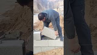 Railway stone slope protection masonry process [upl. by Eerhs]