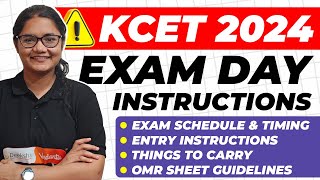 KCET 2024 Exam Day Instructions  Dress Code Things to Carry Exam Schedule [upl. by Lib]