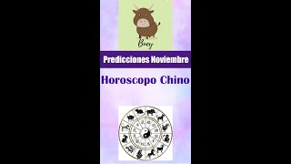 PREDICCIONES HOROSCOPO CHINO BUEY – NOVIEMBRE [upl. by Ahsaenat]