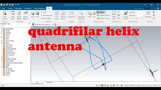 Quadrifilar helix 137MHz antenna QFH for NOAA satellite reception in CST [upl. by Lomaj]