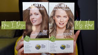 NATURTINT PERMANENT GEL HAIRDYE  How I dye my hair using 2 different colors  7N  6GA [upl. by Hamrah]