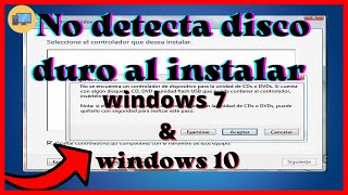 ✅ no detecta disco duro al instalar windows 7 quotsolucionquot 2023 [upl. by Ayifa]