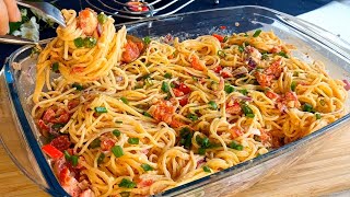 Leckere Pasta aus dem Ofen mit Paprika in 15 Minuten Einfach und sehr schnell [upl. by Kcirredal]