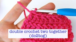 How To Double Crochet Two Together dc2tog [upl. by Ahsiemal]