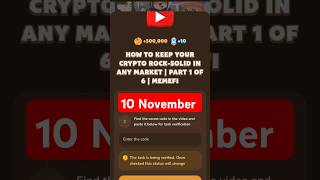 How to Keep Your Crypto RockSolid in Any Market  Part 1 of 6  MemeFi memeficode [upl. by Ennyletak]