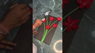 Flower Wall Decor Craft Idea short reel viral youtubeshort viralshort viralreel diycrafts [upl. by Raquel186]