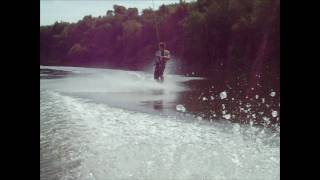 KAWA Wakeskate and Sky Ski on the Kaskaskia River [upl. by Longwood589]