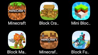 Minecraft PE Full Version VS Block Crazy VS Mini Block VS Block Master VS Minecraft Trial VS Block [upl. by Earazed601]