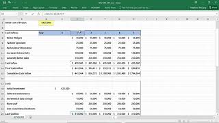 How to Calculate NPV IRR amp ROI in Excel  Net Present Value  Internal Rate of Return [upl. by Gnod]