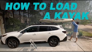 How to Load and Secure a Kayak to the Roof Rack  with Yakima ShowBoat [upl. by Llertak]