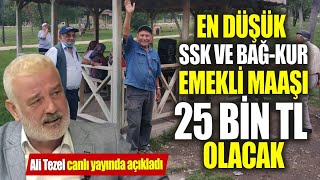 ALÄ° TEZEL EN DÃœÅÃœK EMEKLÄ° MAAÅINA YAPILACAK YENÄ° ZAMMI DUYURDU [upl. by Zetrom704]