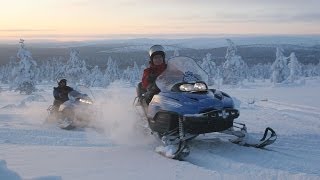 Snowmobile ride in Lapland  FINLAND [upl. by Tiena]