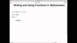 Writing and using your own functions in Mathematica [upl. by Allison]