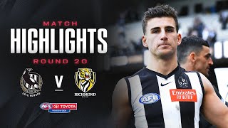 Collingwood v Richmond Highlights  Round 20 2024  AFL [upl. by Hgierb597]