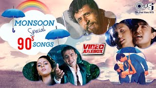 90s Monsoon Love Hits  Bollywood Monsoon Special Video Jukebox  Baarish 90s Songs  Barsaat Song [upl. by Salakcin]