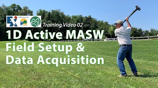 1D Active MASW Field Setup and Data Acquisition  02 [upl. by Geanine180]