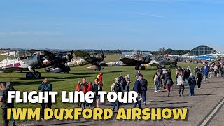 Flight Line Walking Tour • IWM Duxford  Battle of Britain Airshow 2024 [upl. by Sollie]