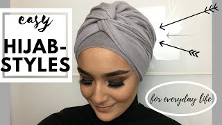 Easy Turban Styles For Everyday Life Hijab [upl. by Cirdes351]