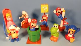 2014 SUPER MARIO SET OF 8 McDONALDS HAPPY MEAL FULL COLLECTION VIDEO REVIEW [upl. by Nawed7]