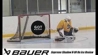 Bauer Supreme Shadow Goalie Pads Catcher Blocker Konekt Skates On Ice Review Got Hockey [upl. by Weston]