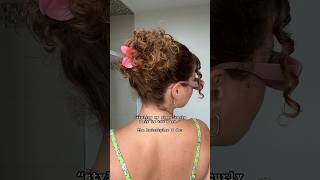 CLAW CLIP TRICK FOR SHORT CURLY HAIR 🌸 [upl. by Reggie]