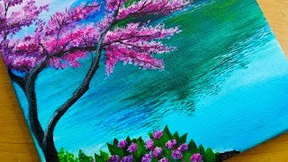 How to Paint a Lake  Acrylic Painting For Beginners [upl. by Corsiglia]