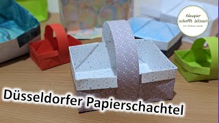 Super einfache Papierkiste  Faltanleitung  Schachtel aus rechteckigem Papier zum Selbermachen [upl. by Ferdinana]