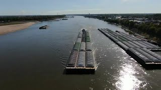 Low water on Mississippi impacting barge traffic amidst busy harvest season [upl. by Philan]