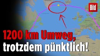 Turkish Airlines fliegt 1200 km Umweg und kommt dennoch pünktlich an [upl. by Archibald]