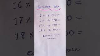 percentage trick  Maths Gyan  new shorts status maths mathematics reels  new video [upl. by Leunamesoj814]