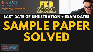 TCS NQT 2021  SAMPLE PAPER SOLVED  NUMERICAL ABILITY QUESTIONS with SOLUTIONS by Mohit Jain [upl. by Mohl]