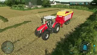 FS22  AGHALEE FARM REVISITED 38  MF8S COLLECTING GRASS WITH THE WAGON PART 1 [upl. by Sivrep752]