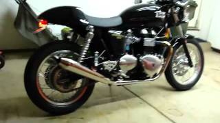 2011 Triumph Thruxton BC Predator Exhaust [upl. by Halford887]