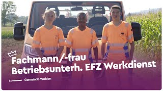 Fachmannfrau Betriebsunterhalt Werkdienst bei der Gemeinde Wohlen  Lehrstellenvideo  Yousty [upl. by Yoreel601]