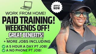 ✅ NEW JOB PAID TRAINING WEEKENDS OFF  A 5 HOUR A DAY PART TIME WORK FROM HOME JOB 2024 [upl. by Hulton664]