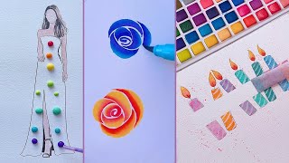 17 Cool Art ideas  Painting tutorials  Easy Art Tips amp Hacks [upl. by Heti]