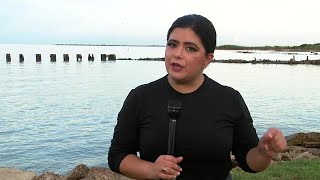 Preparing for Beryl Amanda Henderson reports from Port Lavaca along the Texas Coast [upl. by Ydissahc]