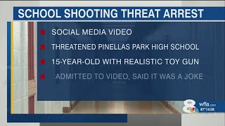 15yearold arrested for threatening mass shooting at Pinellas Park High police say [upl. by Windy609]