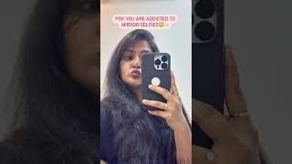 Addicted to mirror selfies 🥰  telugu love song music fashiontrends vijayawadavlogs fashion [upl. by Darrej460]