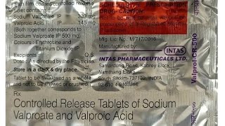 CONTROLLED RELEASE TABLETS OF SODIUM VALPROATE AND VALPROIC ACID [upl. by Shult]