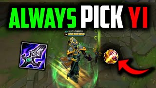 ALWAYS PICK MASTER YI IF  Master Yi Beginners Guide Season 14 League of Legends [upl. by Artiek469]