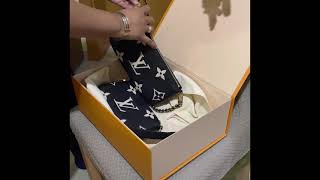 Multi Pochette Bicolour Empreinte Leather unboxing😘😍👍 [upl. by Tirma]