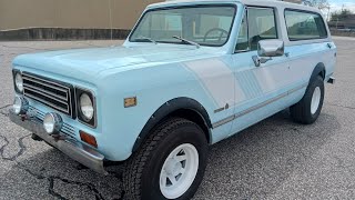 1977 INTERNATIONAL SCOUT TRAVELER RALLYE DIESEL SD33 4 SPEED LOW MILES NO RUST [upl. by Ahteres645]