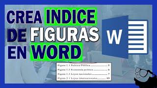 Como insertar índice de figuras en WORD  super fácil [upl. by Minier]