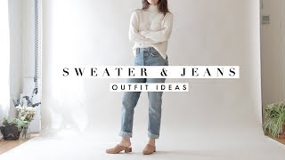 Chic Sweater  Jeans Outfit Ideas  Dearly Bethany [upl. by Eisdnyl678]