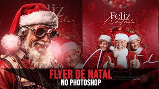 COMO FAZER FLYER DE NATAL NO PHOTOSHOP  PSD FREE [upl. by Mastat]