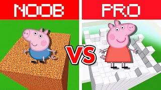 Minecraft Peppa Pig VS George NOOB vs PRO SAFEST SECURITY TOWER BUILD CHALLENGE [upl. by Wain]