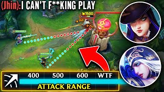 We played the LONGEST Range bot lane in existence THE JHIN WAS RAGING LOL [upl. by Eatnoj]