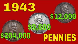 Super rare 1943 pennies worth money recently sold Valuable pennies to look for [upl. by Elianora]